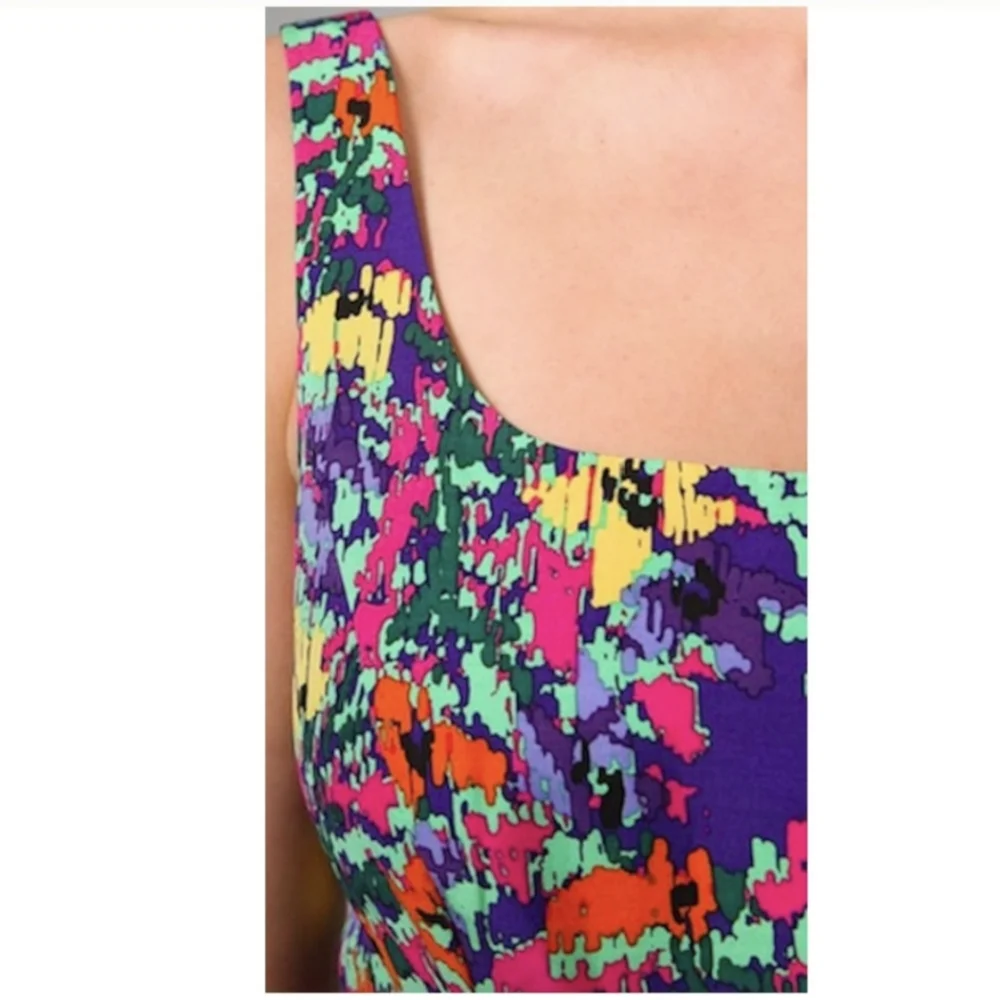 Shoshanna Mini Dress Silk Blend Abstract Floral Print Multicolor Sheath Dress 10 - Picture 2 of 13